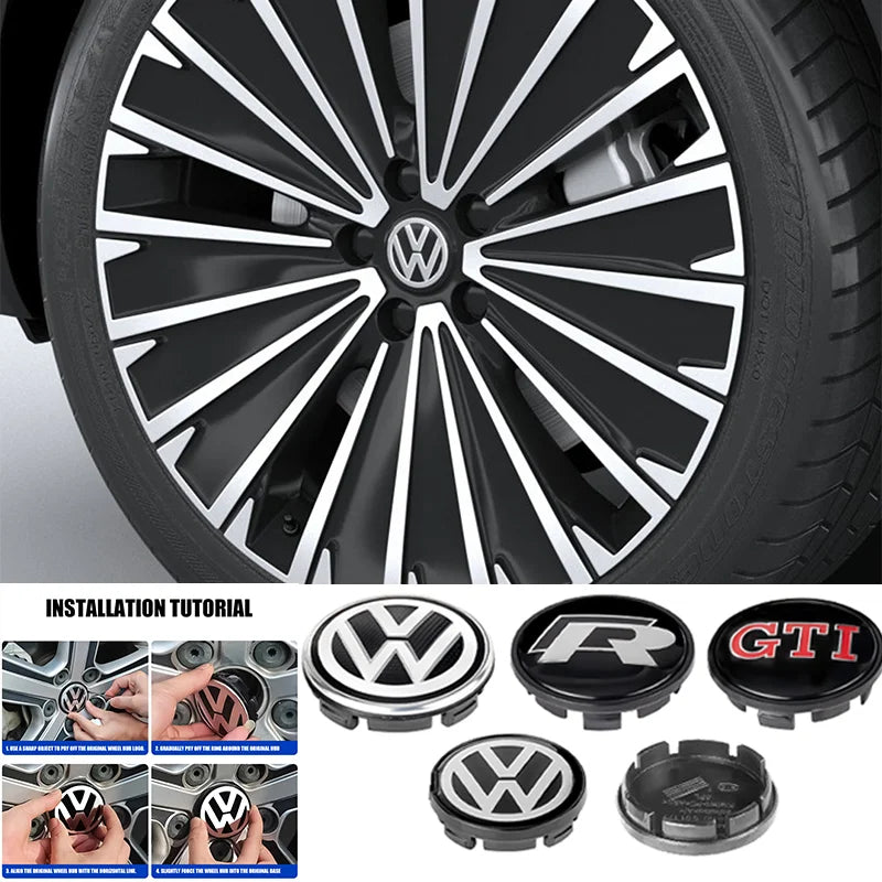 Stilvolle Radnabenkappen im VW-Design – 4 Stk.
