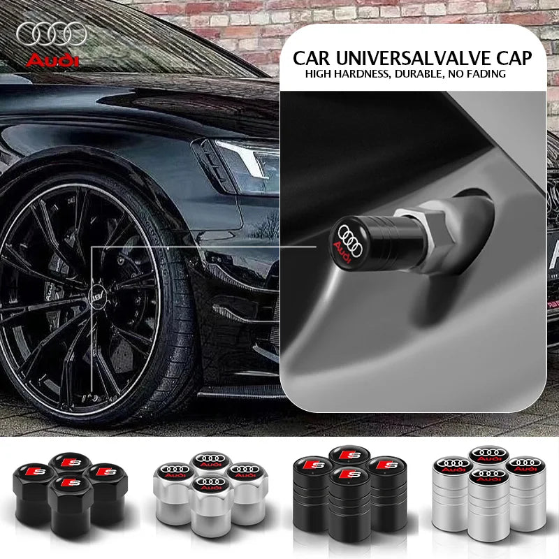 Elegante Ventilkappen 4 Stk. für Audi
