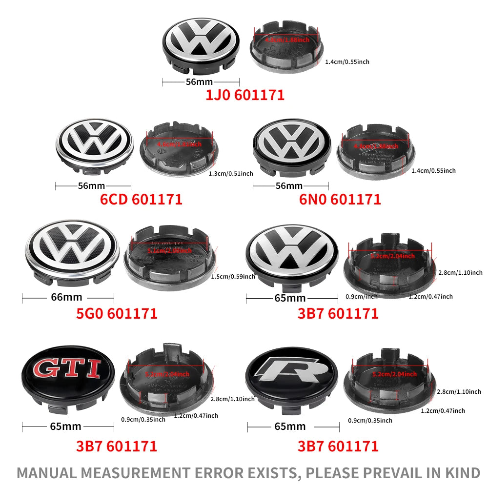 Stilvolle Radnabenkappen im VW-Design – 4 Stk.