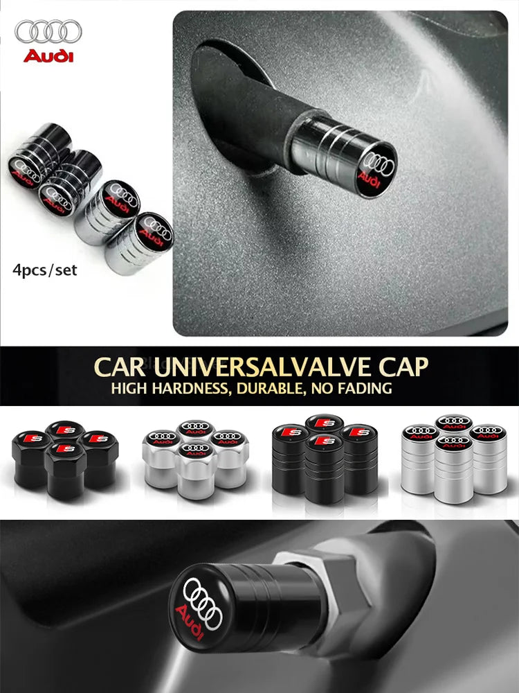 Elegante Ventilkappen 4 Stk. für Audi