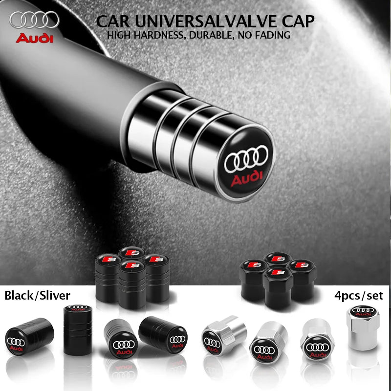 Elegante Ventilkappen 4 Stk. für Audi